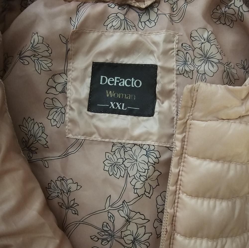 Defacto Cropped Fit - Solid Pink Quilted Winter B… - image 4